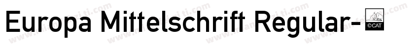 Europa Mittelschrift Regular字体转换